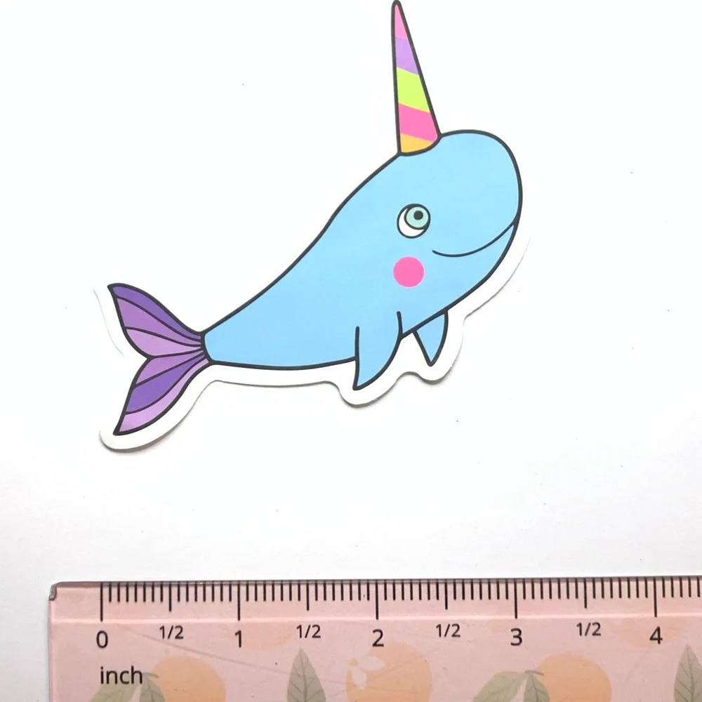 Narwhal Vinyl Sticker - Picture 2 of 2